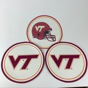 Virginia Tech Hokies VT Football 3 Large Logo Vinyl Stickers Decal